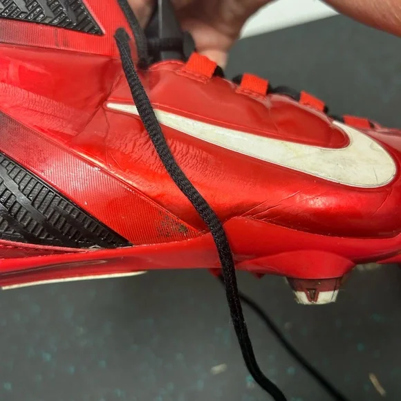 Nike Alpha Speed Football Cleats, Red/Black, Size 9 - Picture 11 of 11
